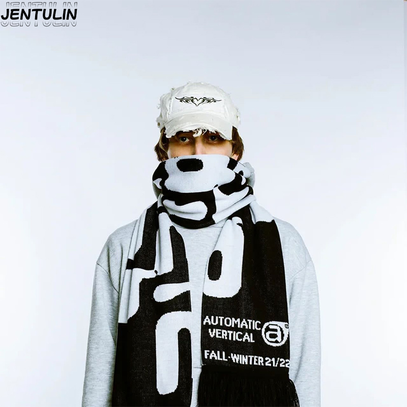 Y2K Winter Clothing - Punk Fashion Creative Striped Knitted Men