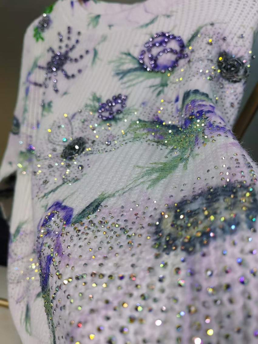 Winter Clothing Factory Outlet - Real Photos Sparkling Rhinestones Autumn Winter
