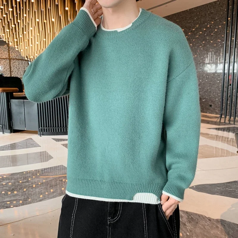Man Clothes Pullovers Round Co – Winter Clothing Colors recenzja i cena