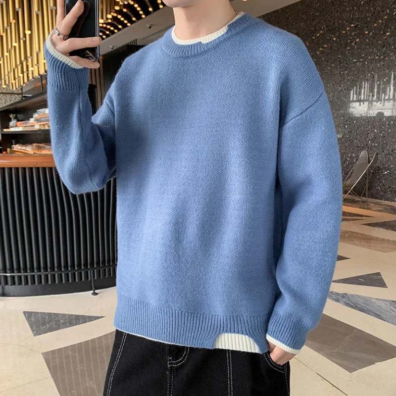 Man Clothes Pullovers Round Co – Winter Clothing Colors recenzja i cena