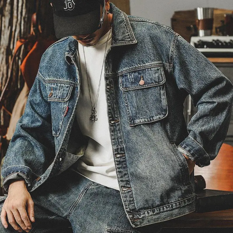 Trendy Loose Denim Jackets Man – Quality Winter Clothing recenzja i cena