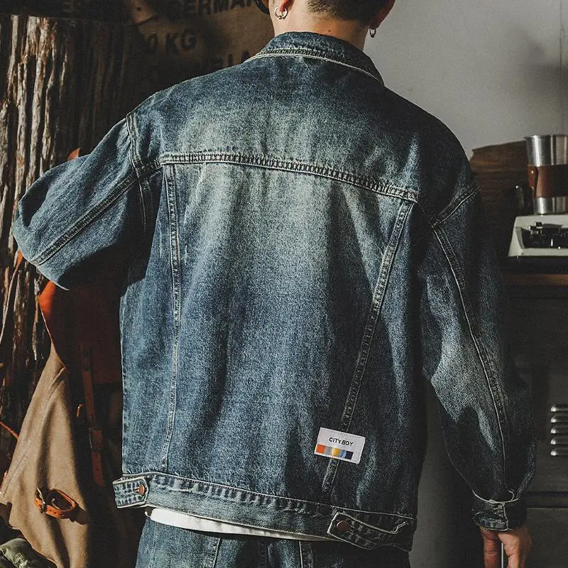 Trendy Loose Denim Jackets Man – Quality Winter Clothing recenzja i cena