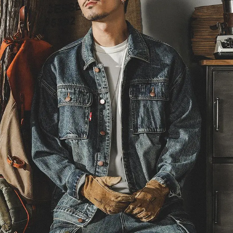 Trendy Loose Denim Jackets Man – Quality Winter Clothing recenzja i cena