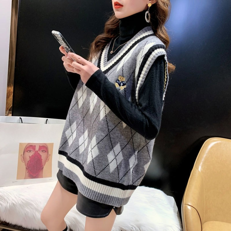 Red Knit Vests for Women Sleev – Winter Clothing Aesthetic recenzja i cena