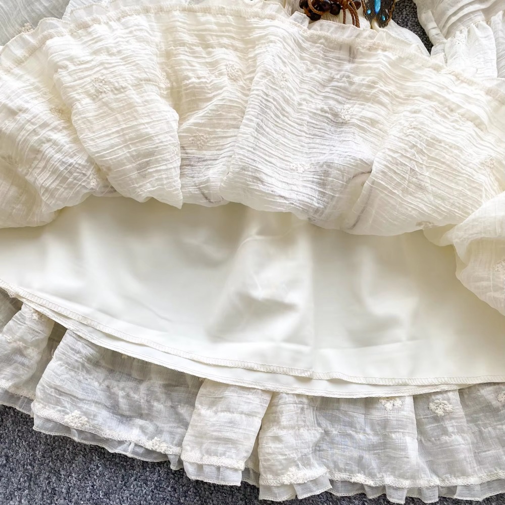 Sweet Embroidered O-neck Lace- – Winter Clothing Dress Up recenzja i cena