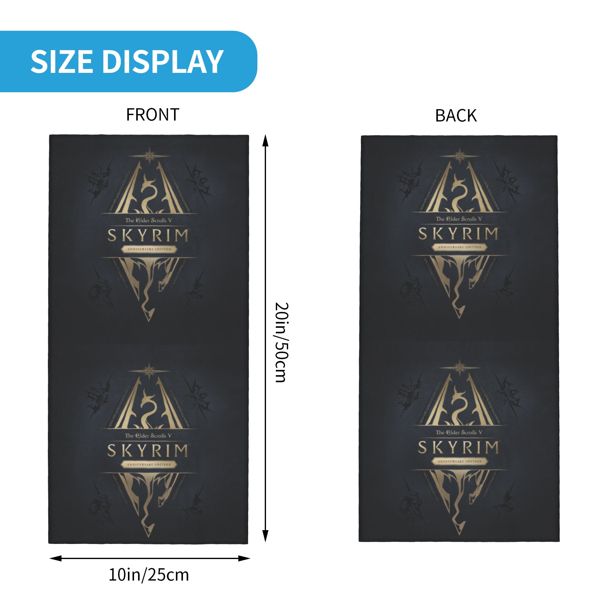 Custom Skyrim Logo Bandana Win – Neck Gaiter Fleece recenzja i cena