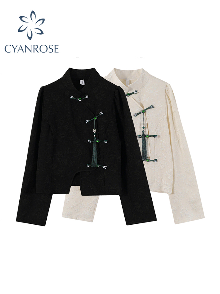 Women's Black Shirts and Blous – Y2K Winter Clothing recenzja i cena