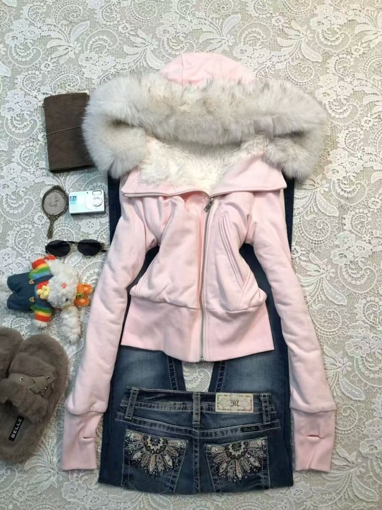 Aesthetic Vintage Slim Hooded  – Winter Clothing Aesthetic recenzja i cena
