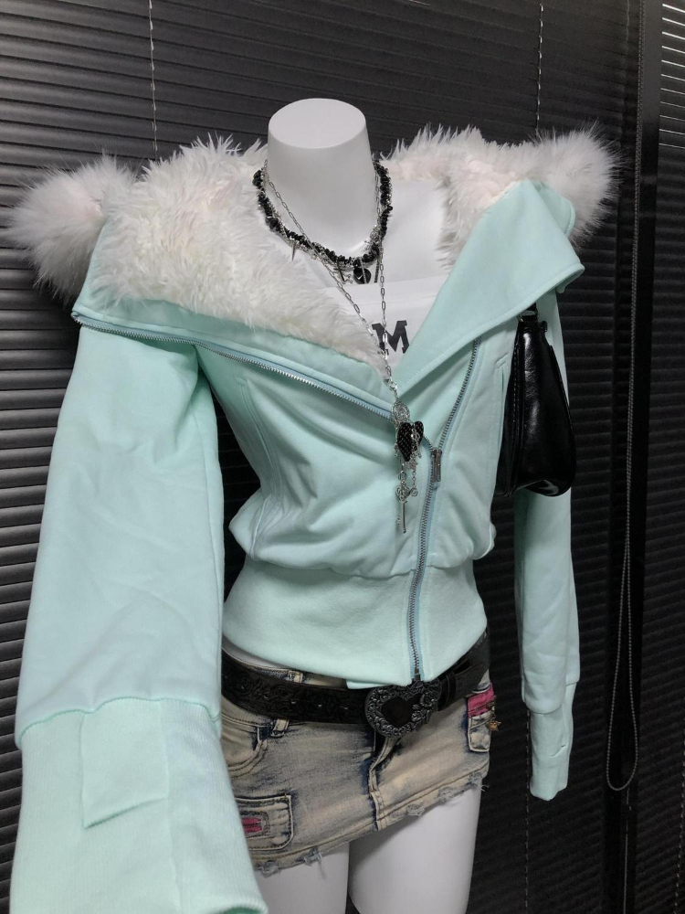 Aesthetic Vintage Slim Hooded  – Winter Clothing Aesthetic recenzja i cena
