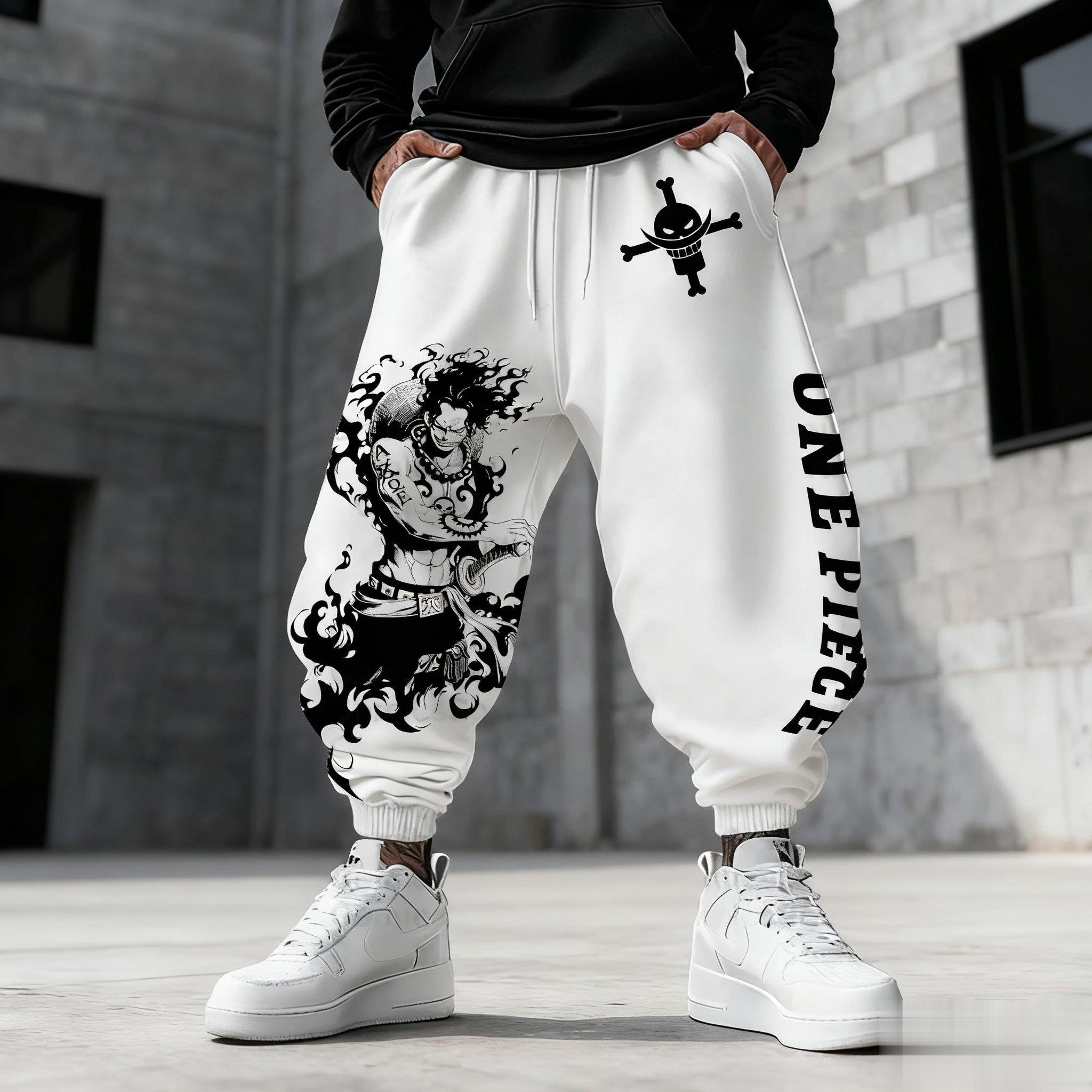 One Piece Luffy Mens Sweatpant – Y2K Winter Clothing recenzja i cena