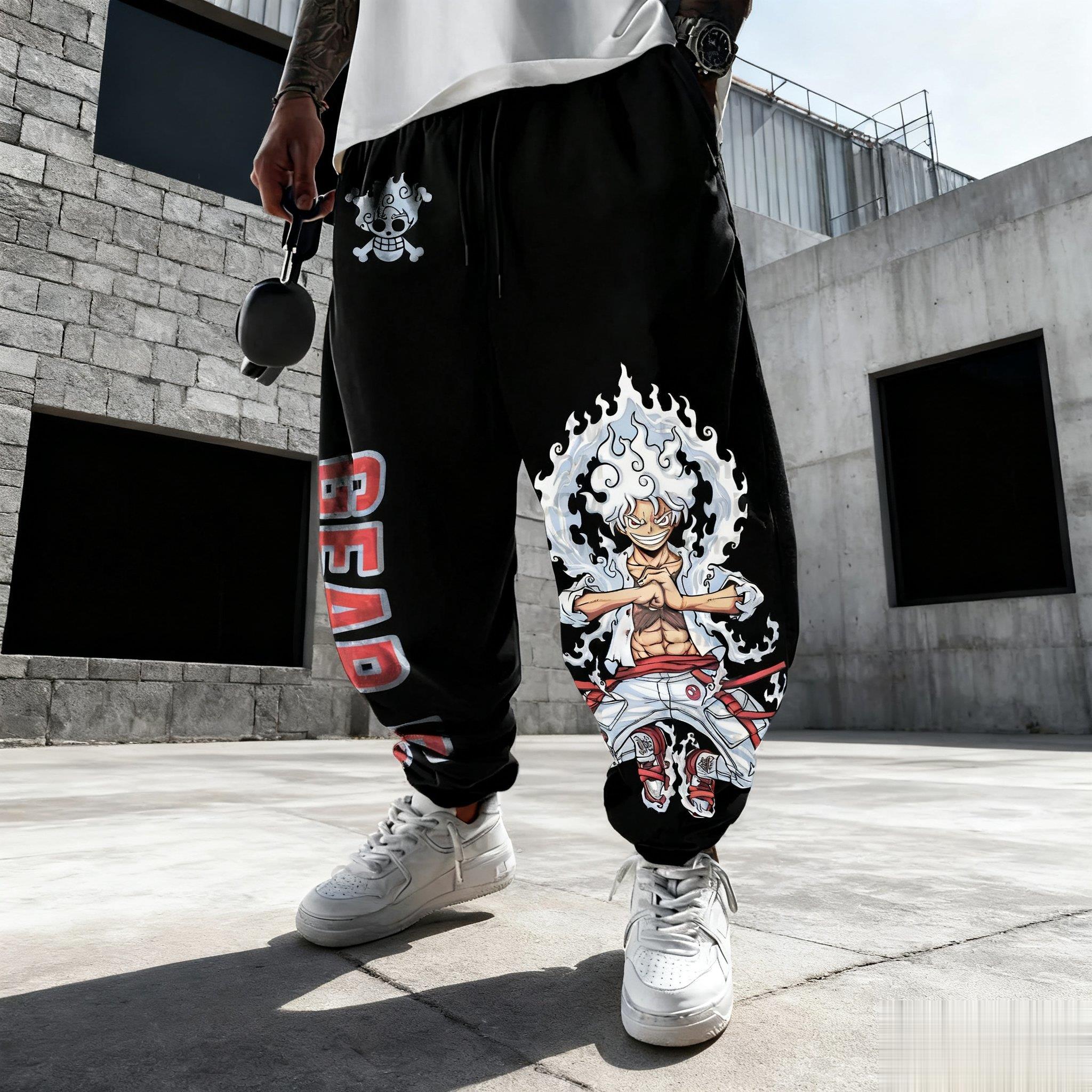 One Piece Luffy Mens Sweatpant – Y2K Winter Clothing recenzja i cena