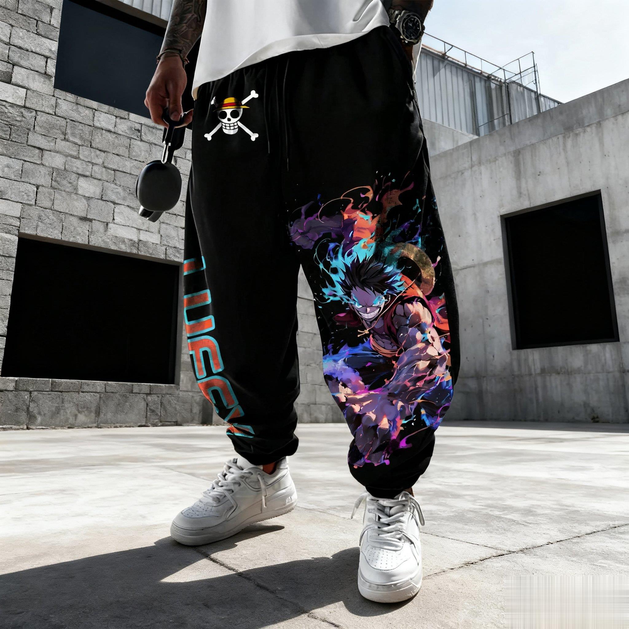 One Piece Luffy Mens Sweatpant – Y2K Winter Clothing recenzja i cena