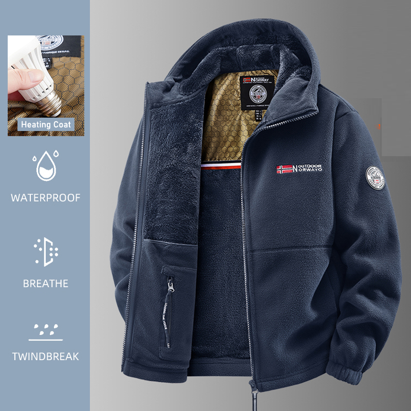 Men Heated Jacket Winter Polar – Windproof Jacket Softshell recenzja i cena