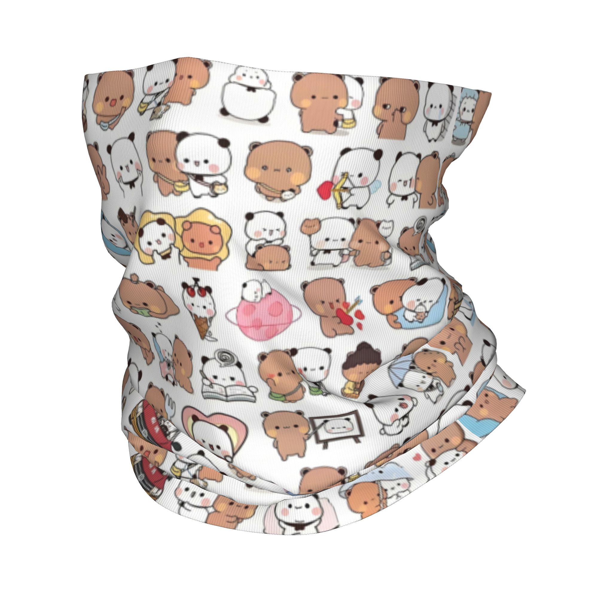 Custom Bear Cartoon Peach And  – Neck Gaiter Fleece recenzja i cena