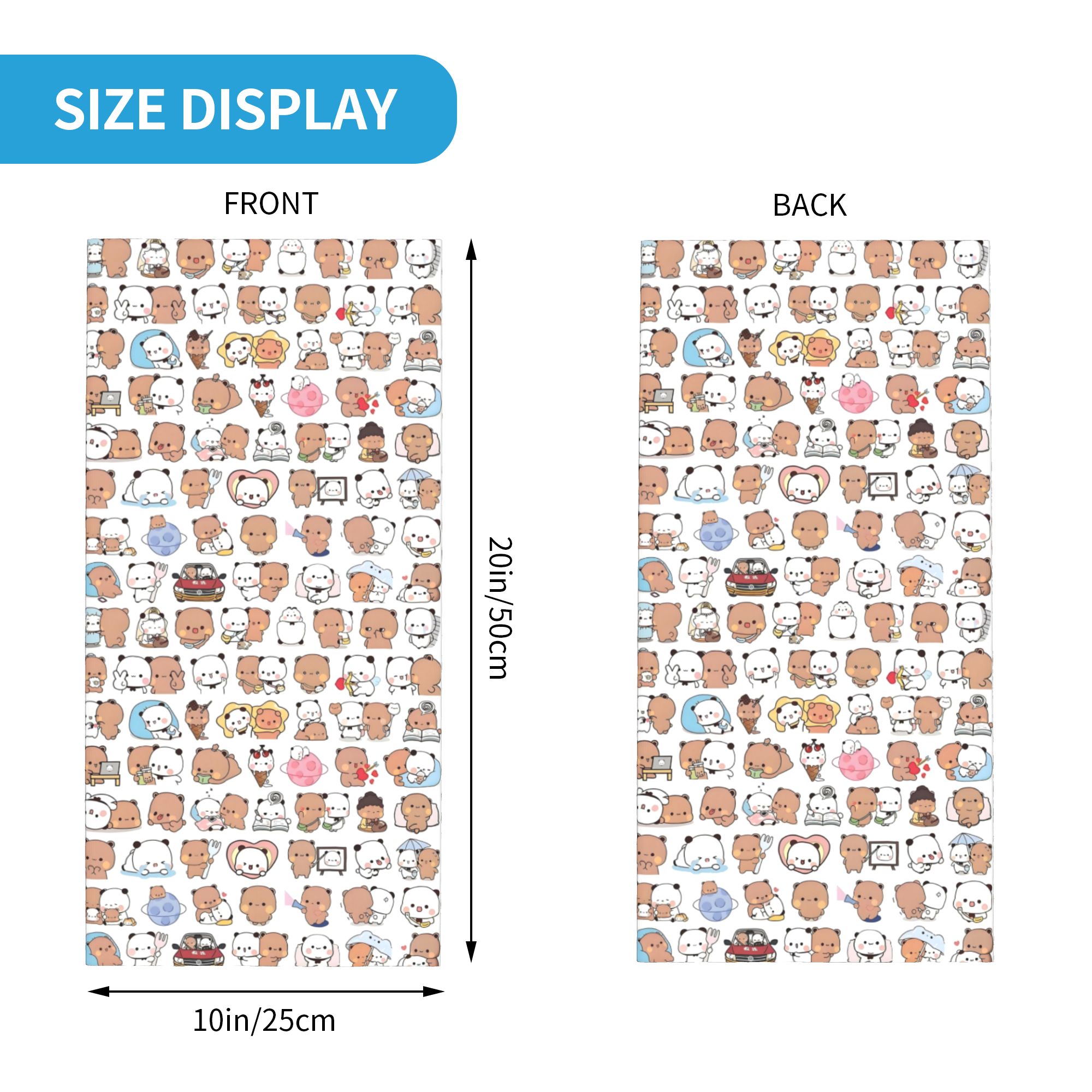 Custom Bear Cartoon Peach And  – Neck Gaiter Fleece recenzja i cena