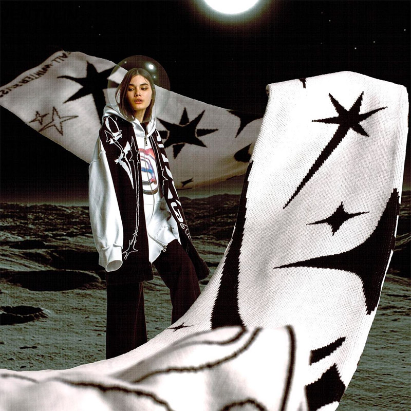 Punk Fashion Creative Striped  – Y2K Winter Clothing recenzja i cena