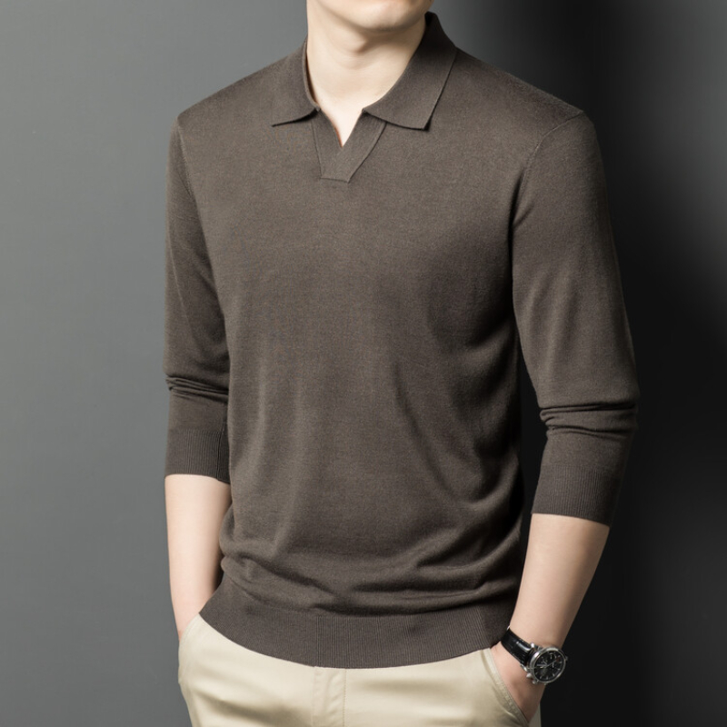 Men's pullover sweater with V- – Quality Winter Clothing recenzja i cena