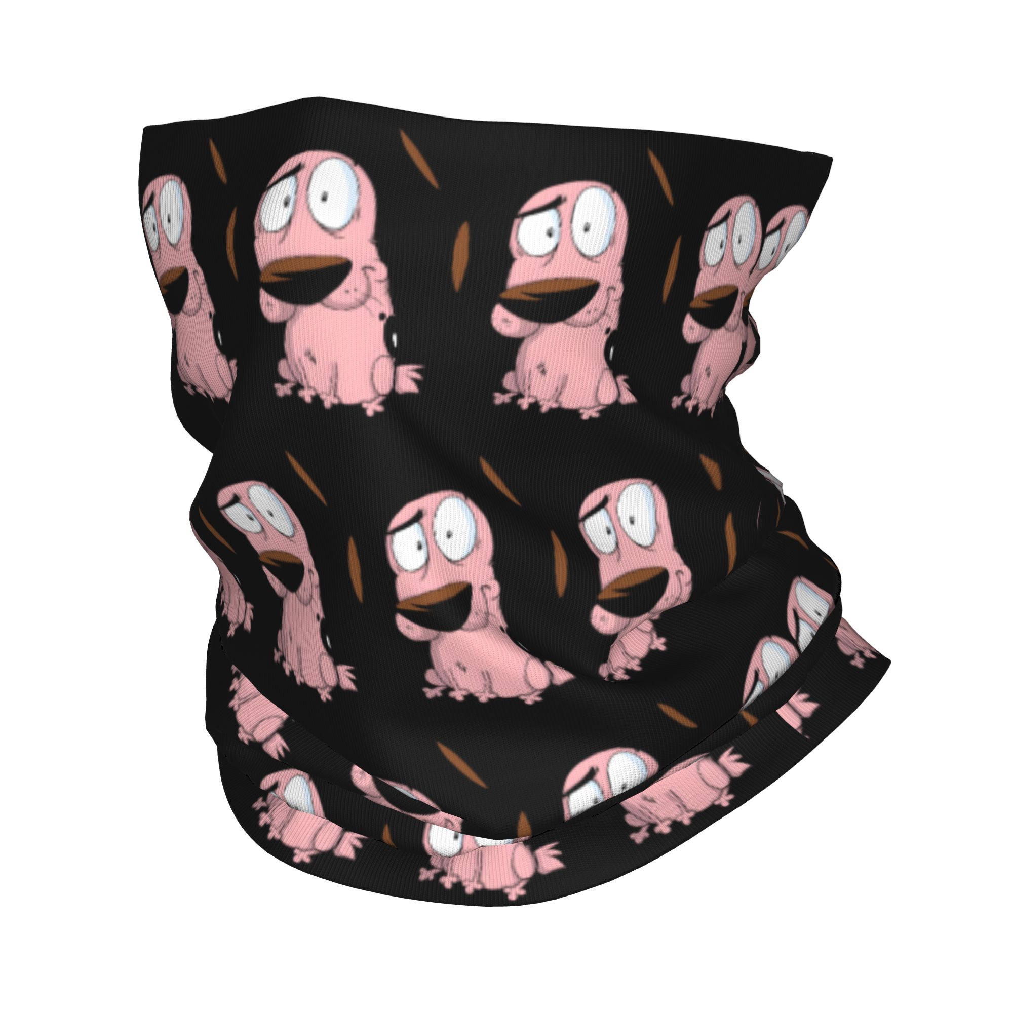 Custom Cartoon Courage Dog Win – Neck Gaiter Fleece recenzja i cena