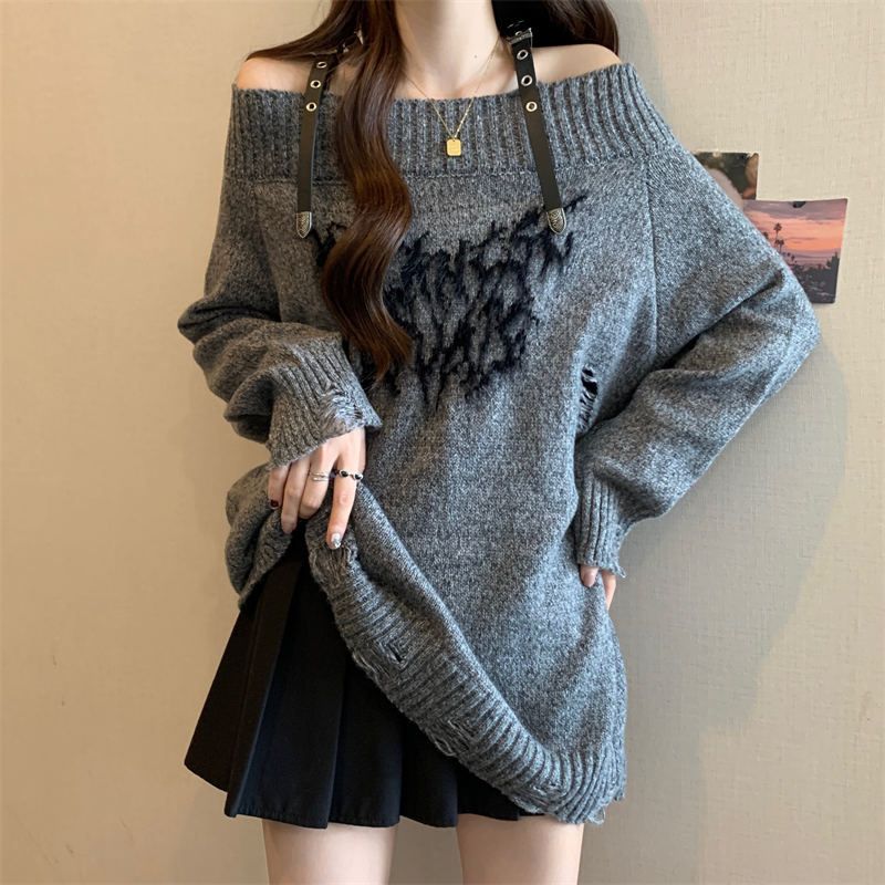 Torn Knitted Sweaters For Wome – Winter Clothing Offer recenzja i cena