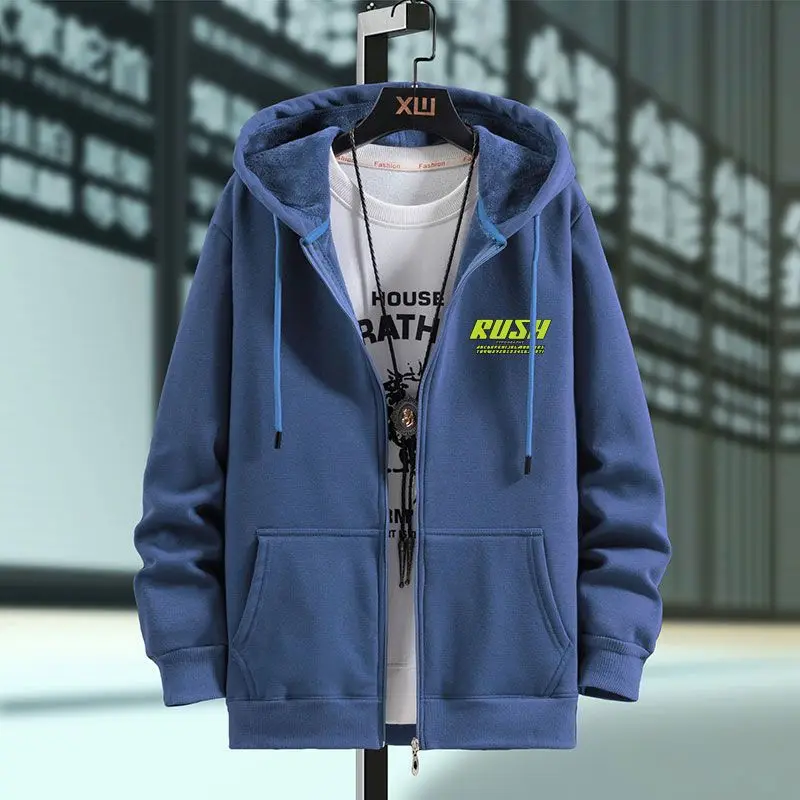 Men's Clothing Hooded Solid Bl – Winter Clothing Offer recenzja i cena