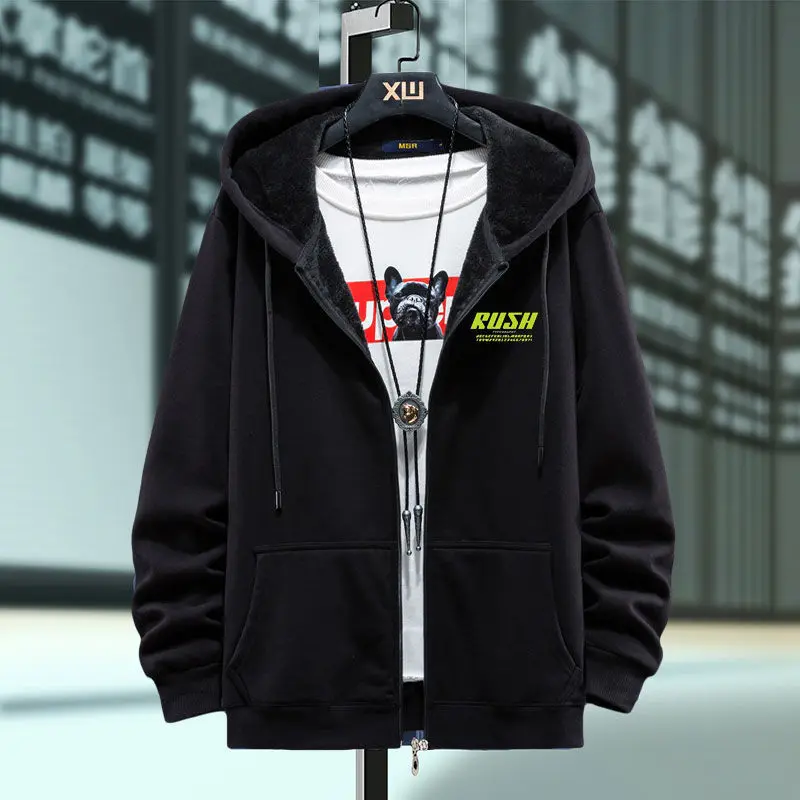 Men's Clothing Hooded Solid Bl – Winter Clothing Offer recenzja i cena