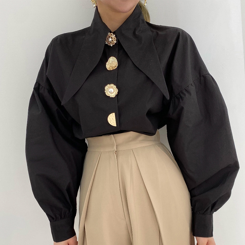 White Elegant Pearl Women Shir – Y2K Winter Clothing recenzja i cena