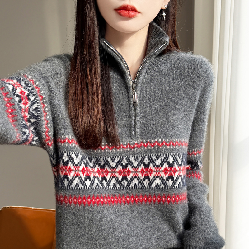 High Quality Women's Jacquard  – Quality Winter Clothing recenzja i cena