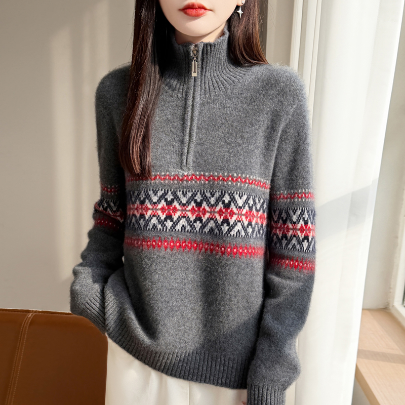 High Quality Women's Jacquard  – Quality Winter Clothing recenzja i cena