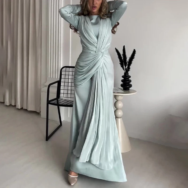Elegant O Neck Fashion Tie-up  – Winter Clothing Dress Up recenzja i cena