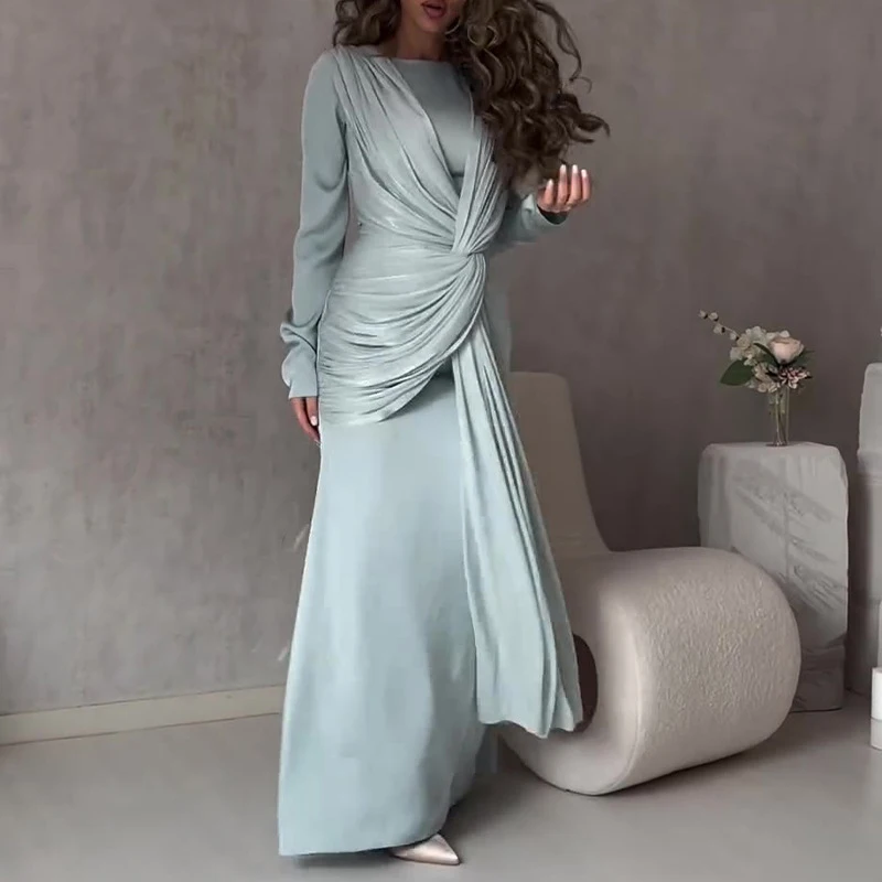 Elegant O Neck Fashion Tie-up  – Winter Clothing Dress Up recenzja i cena