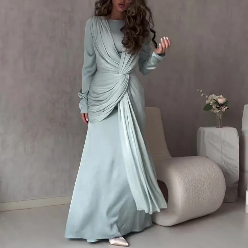 Elegant O Neck Fashion Tie-up  – Winter Clothing Dress Up recenzja i cena