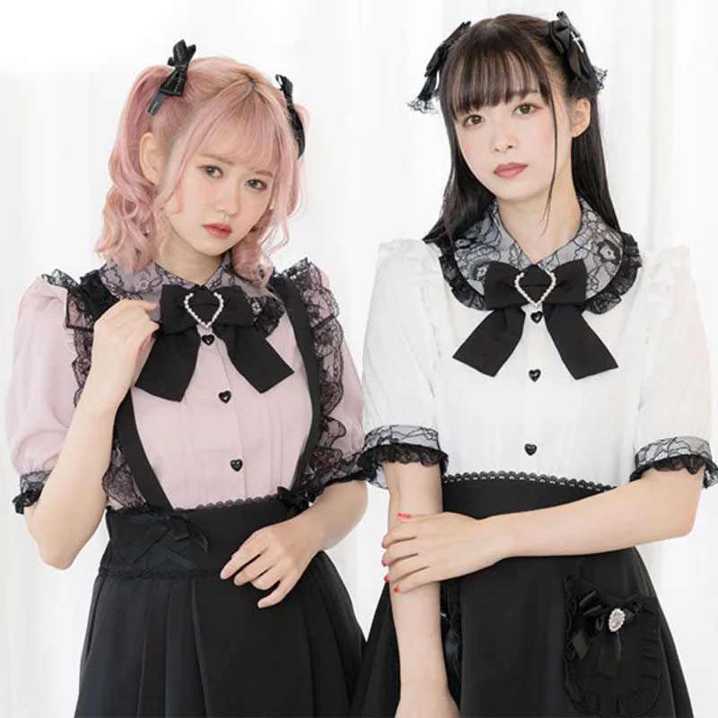 Kawaii Women Shirts Lolita Y2K – Y2K Winter Clothing recenzja i cena