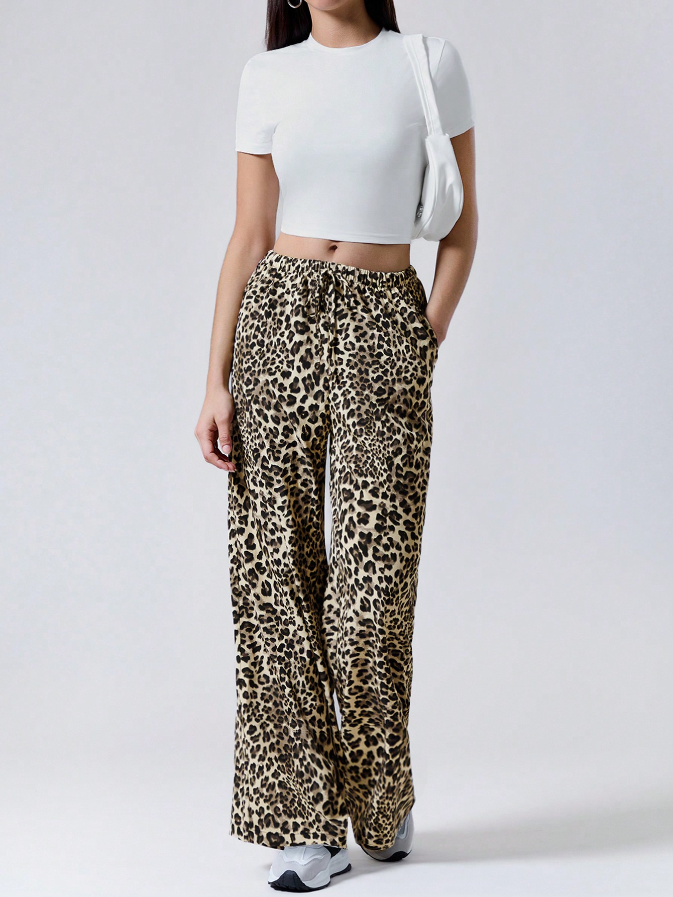 Leopard Print High Waist Casua – Winter Clothing Offer recenzja i cena