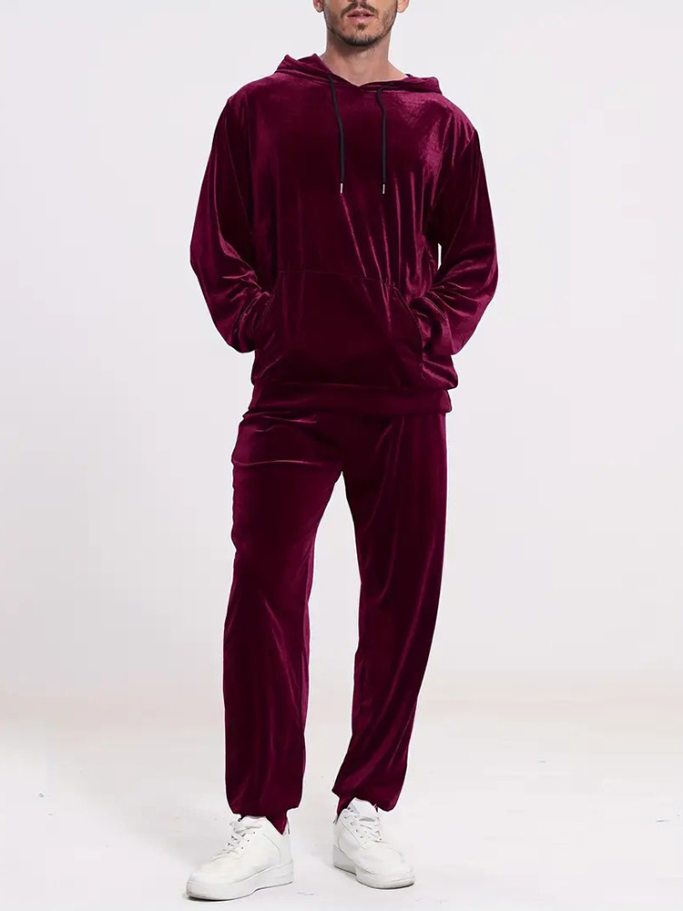 Fashion Solid Color Velvet Two – Winter Clothing Outfits recenzja i cena