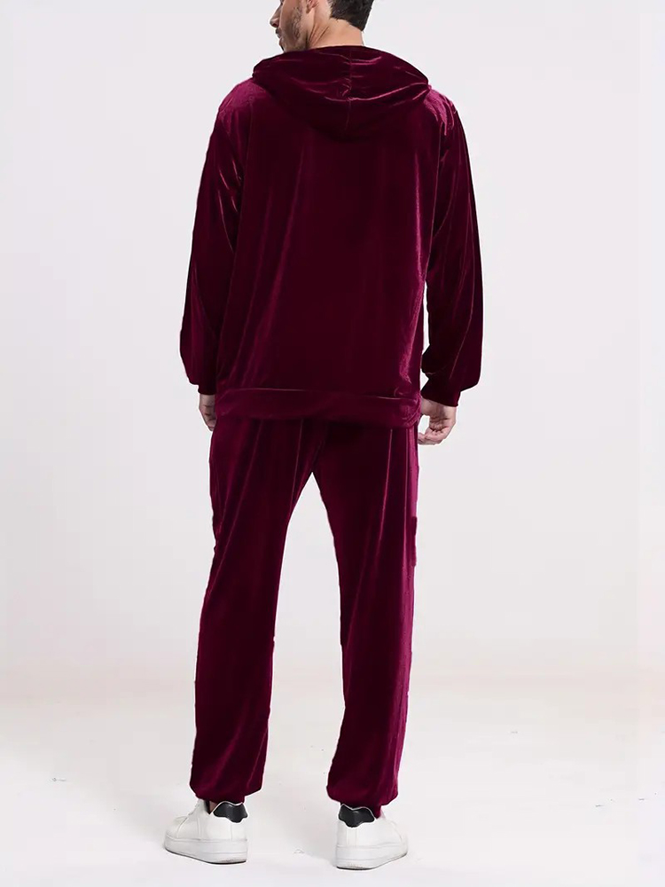 Fashion Solid Color Velvet Two – Winter Clothing Outfits recenzja i cena