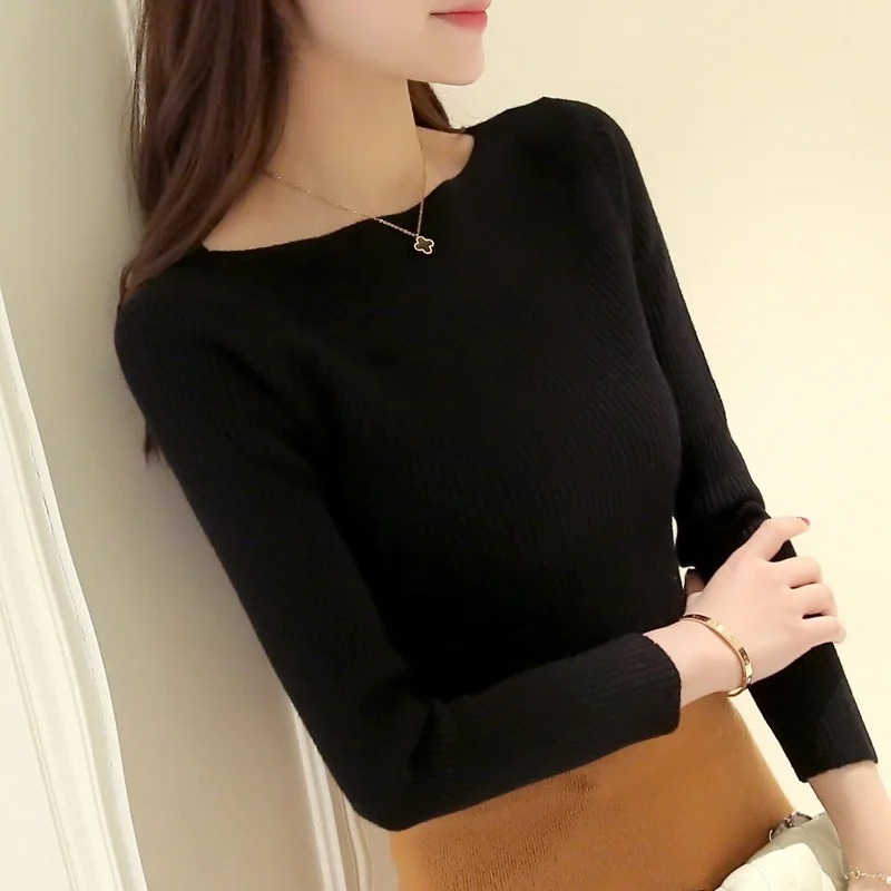 Casual Long Sleeve Knitted Swe – Winter Clothing Factory Outlet recenzja i cena