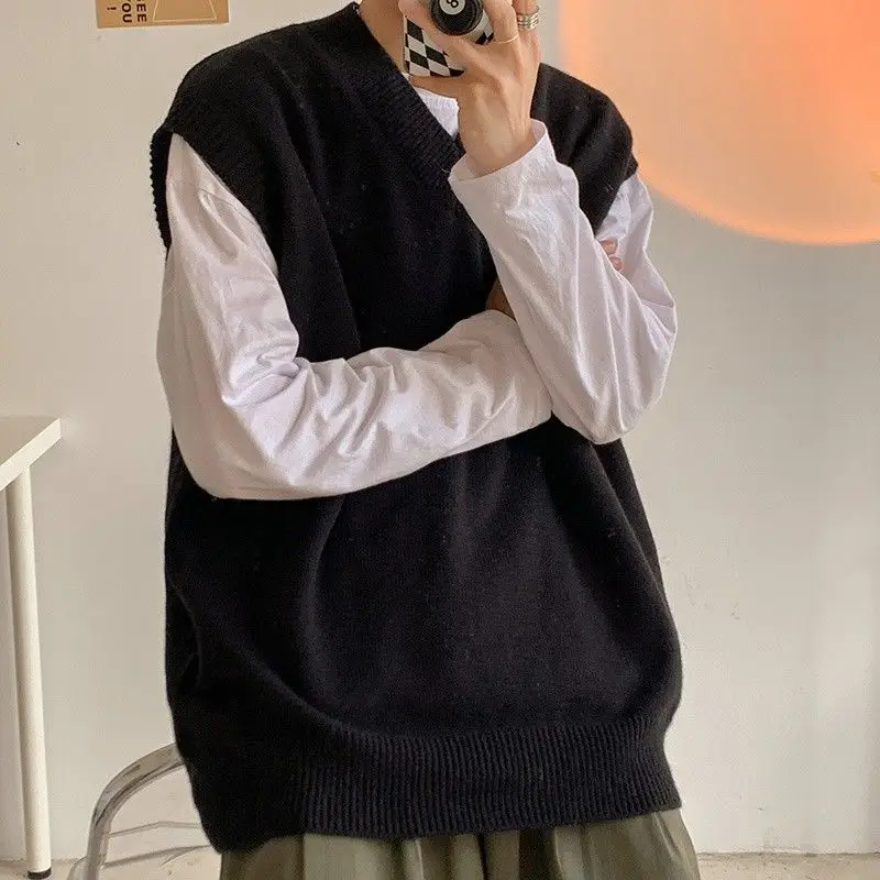 Plain Sleeveless Knitted Sweat – Winter Clothes Shop recenzja i cena