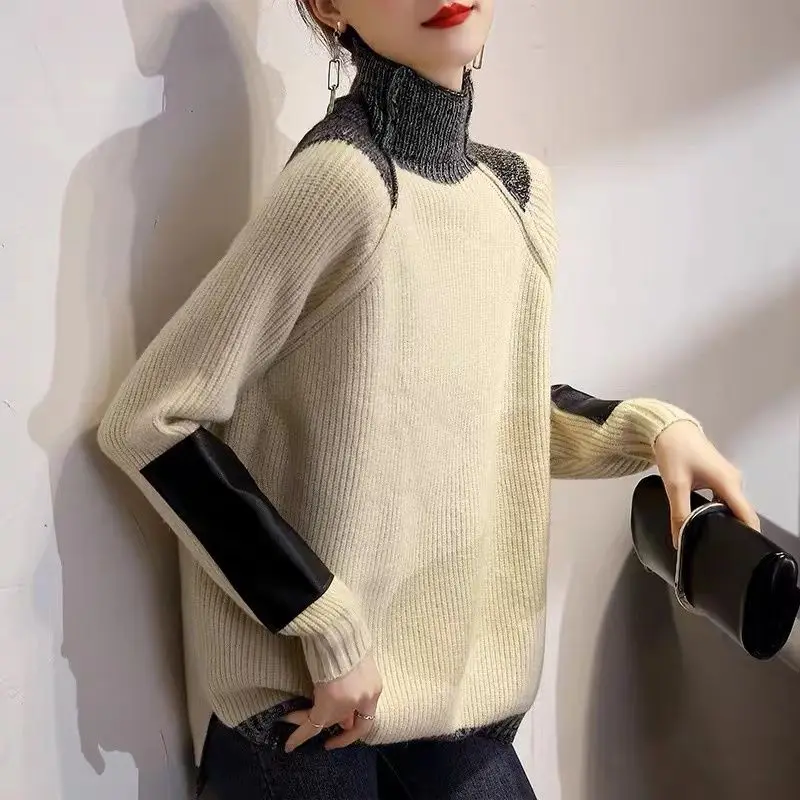 Vintage Turtleneck Knitted Jum – Winter Clothing Colors recenzja i cena