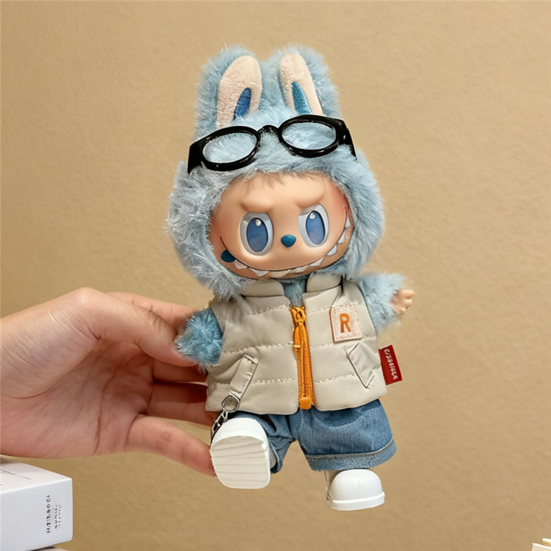 For 15 17cm Labubu Doll Solid  – Winter Clothing Outfits recenzja i cena