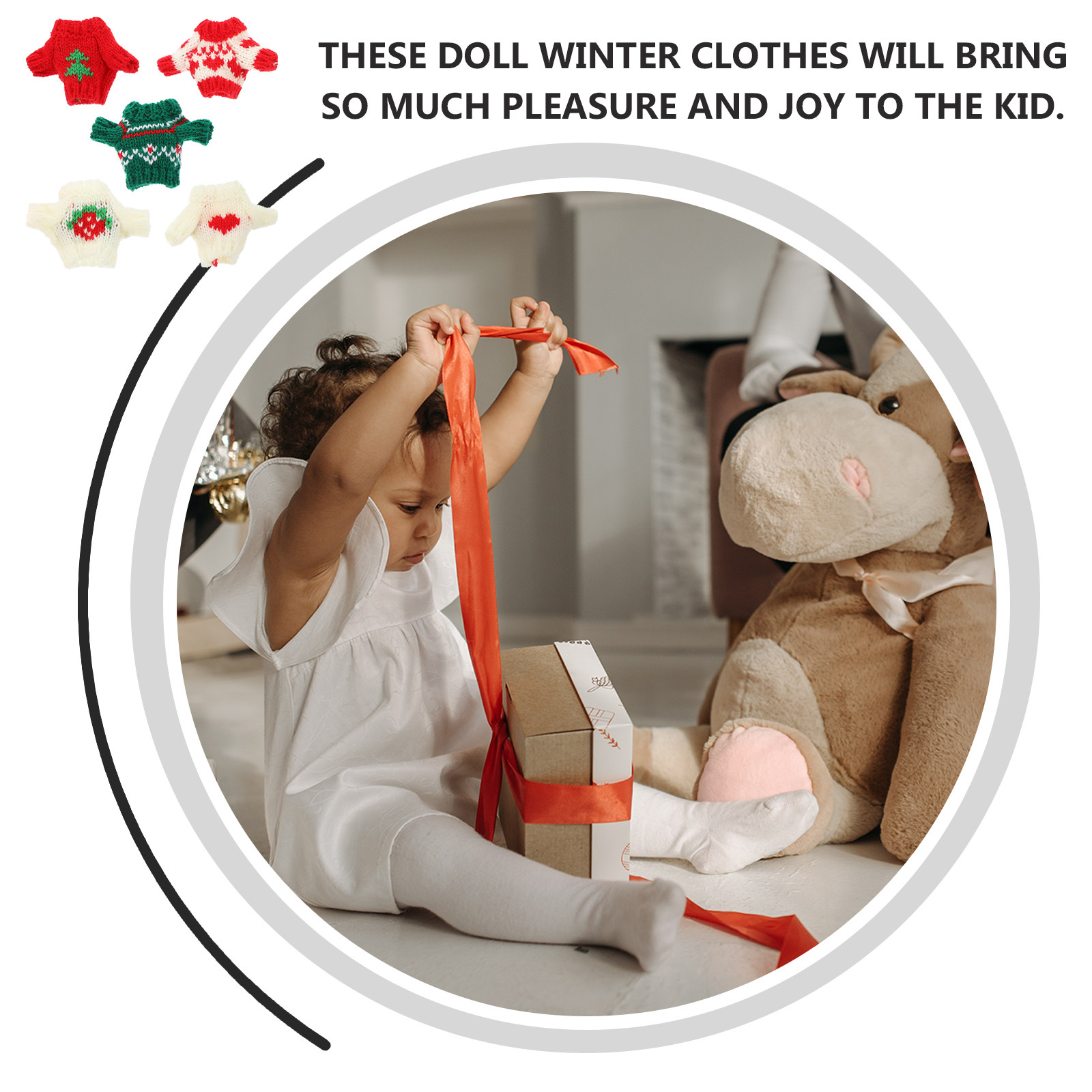5Pcs Fashion Sweaters Decorati – Winter Clothing Dress Up recenzja i cena