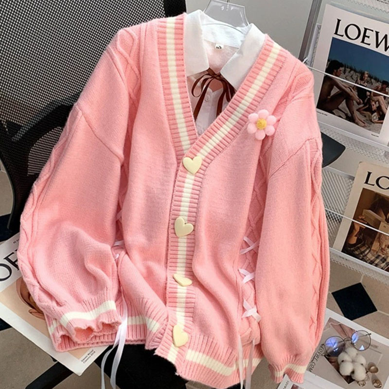 Japanese Style Cute Flower Kni – Winter Clothing Factory Outlet recenzja i cena