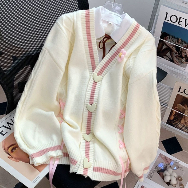 Japanese Style Cute Flower Kni – Winter Clothing Factory Outlet recenzja i cena