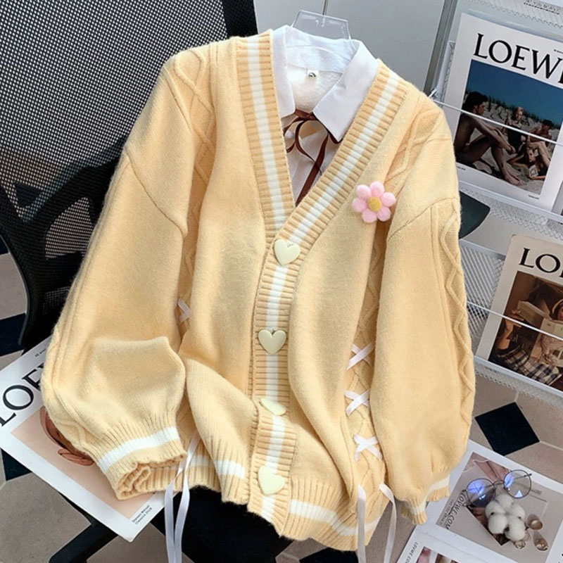 Japanese Style Cute Flower Kni – Winter Clothing Factory Outlet recenzja i cena