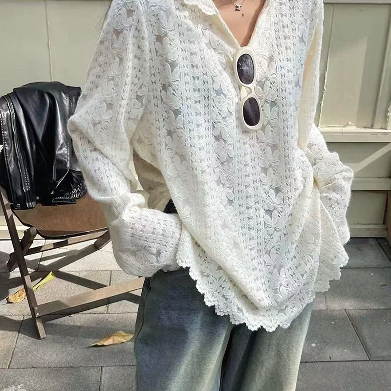Y2K Lace Hooded Shirts Women S – Y2K Winter Clothing recenzja i cena