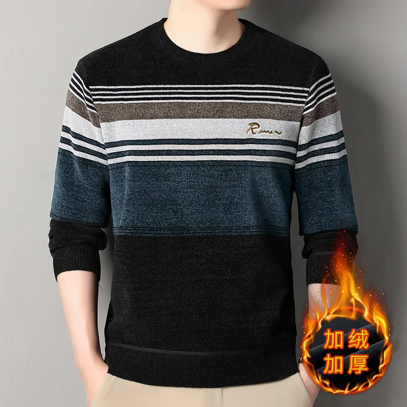 Men O-neck Pullovers Knited Sw – Quality Winter Clothing recenzja i cena