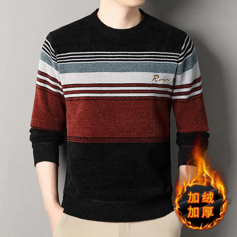 Men O-neck Pullovers Knited Sw – Quality Winter Clothing recenzja i cena