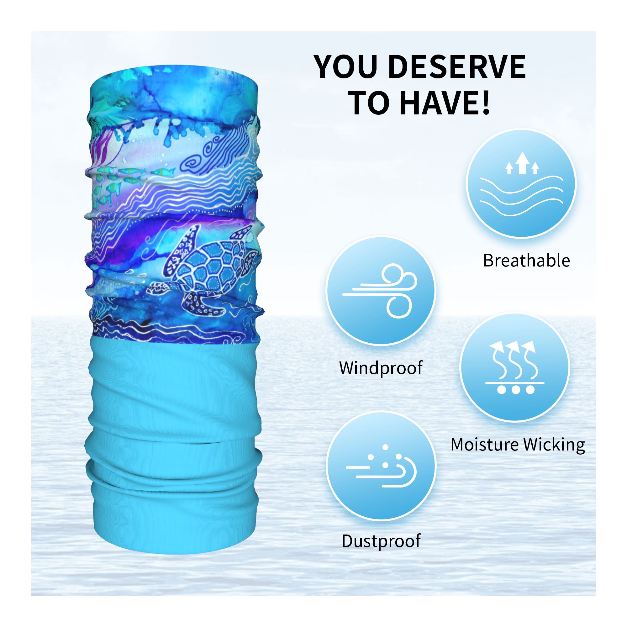 Custom Ocean Turtle Dive Winte – Neck Gaiter Fleece recenzja i cena
