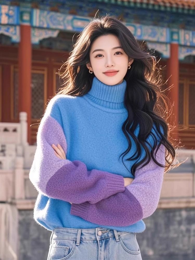 Stylish Contrasting Colors Spl – Winter Clothing Colors recenzja i cena