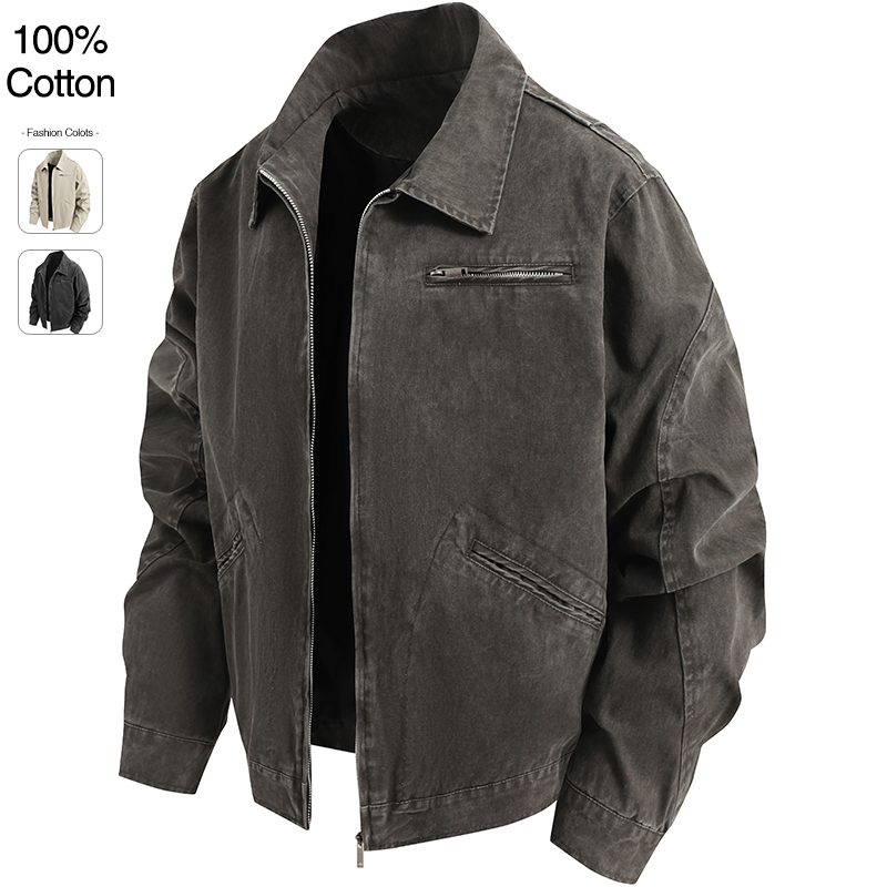 Oversize Loose Men's Denim Jac – Quality Winter Clothing recenzja i cena