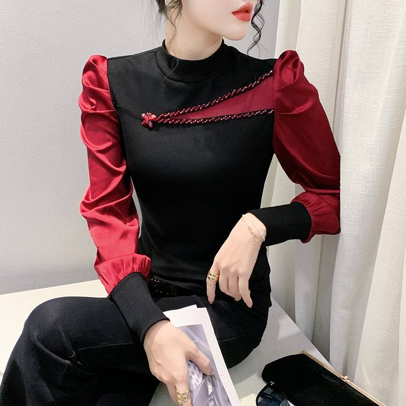 Elegant Slim Beading Shirt Wom – Winter Clothing Colors recenzja i cena